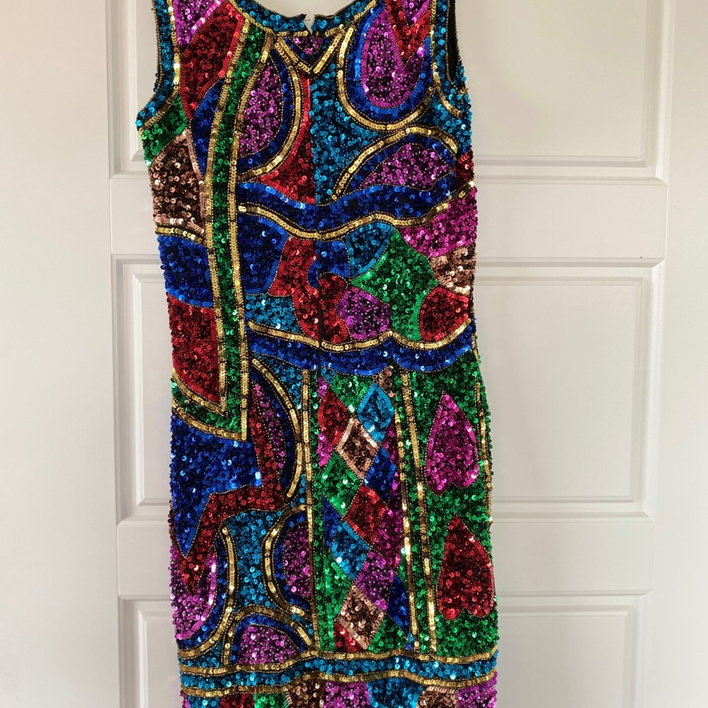 Silk Sequins Dress 😍 - Night Vogue vintage